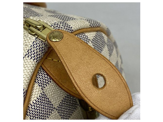 Borsa Louis Vuitton Damier Azur Speedy 30 - vista 7