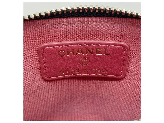 Portamonete Chanel in pelle d'agnello nera - vista 4