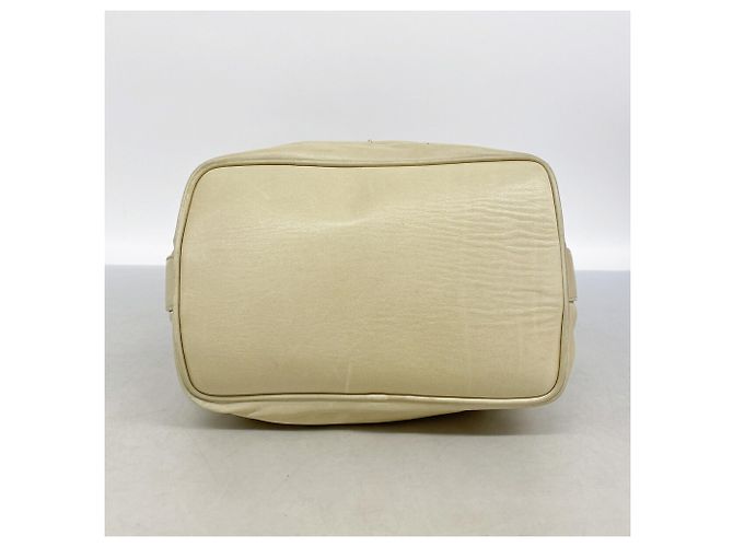 Borsa a tracolla Chanel in pelle beige - vista 3