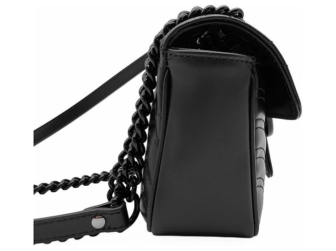Borsa a tracolla Gucci GG Marmont Small matelassé con catena - vista 4