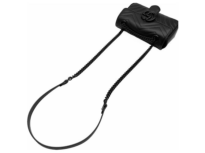 Borsa a tracolla Gucci GG Marmont Small matelassé con catena - vista 7
