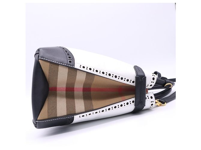 Borsa a tracolla Burberry in pelle di vitello - vista 7