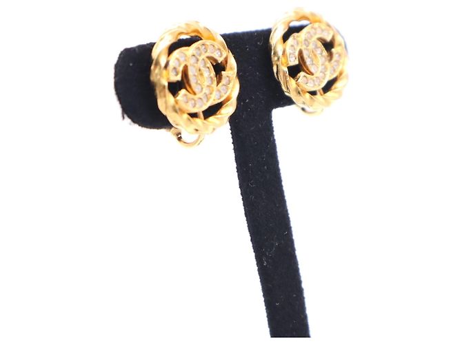 Orecchini a clip Chanel Coco Mark con strass - vista 3