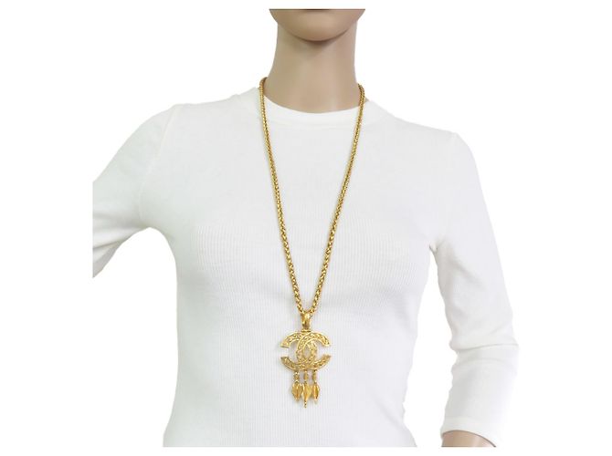 Collana Chanel in metallo dorato - vista 8