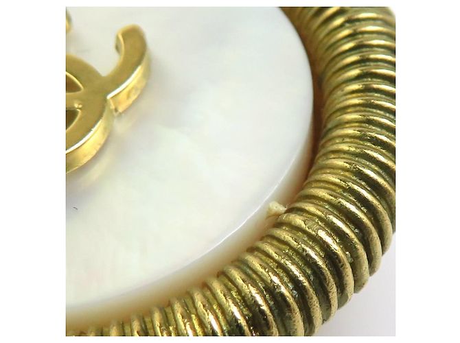 Orecchini a clip Chanel Oro e Bianco - vista 10