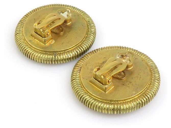 Orecchini a clip Chanel Oro e Bianco - vista 5