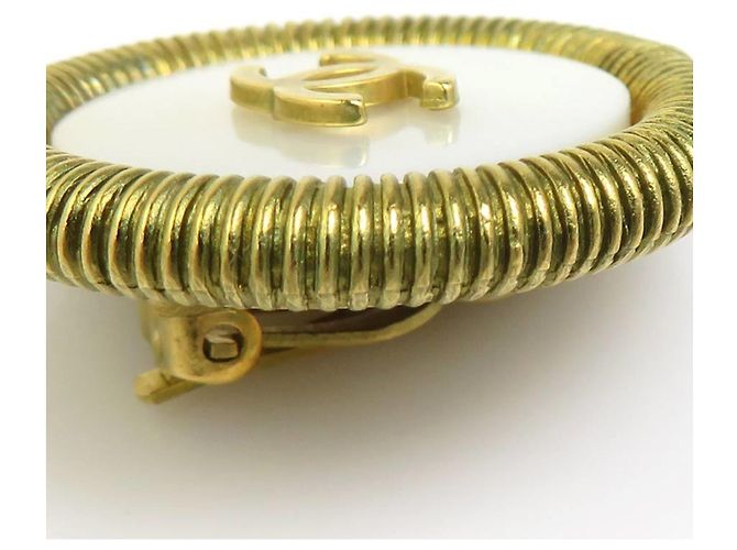 Orecchini a clip Chanel Oro e Bianco - vista 9