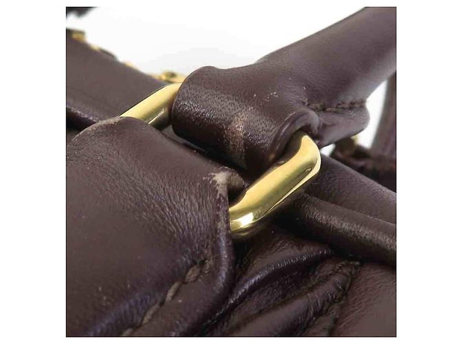 Borsa a mano Miu Miu in pelle marrone - vista 12