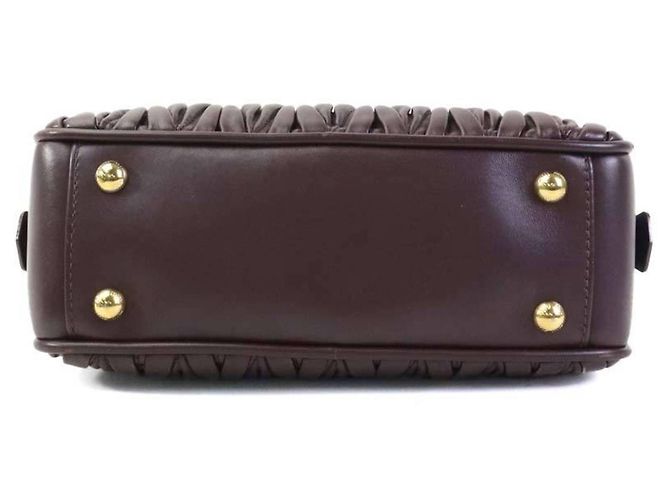 Borsa a mano Miu Miu in pelle marrone - vista 4