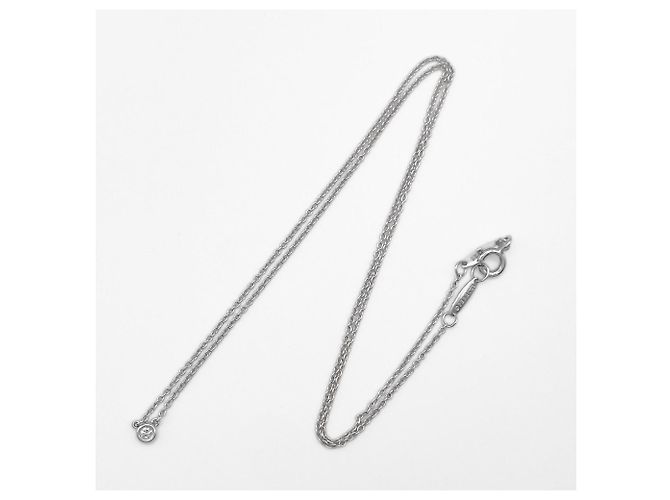 Autre Marque Tiffany & Co. By the Yard Halskette mit einzelnem Diamantanhänger - Ansicht 5