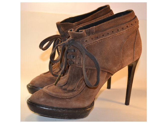 Burberry Botines de Ante Marrón - vista 2