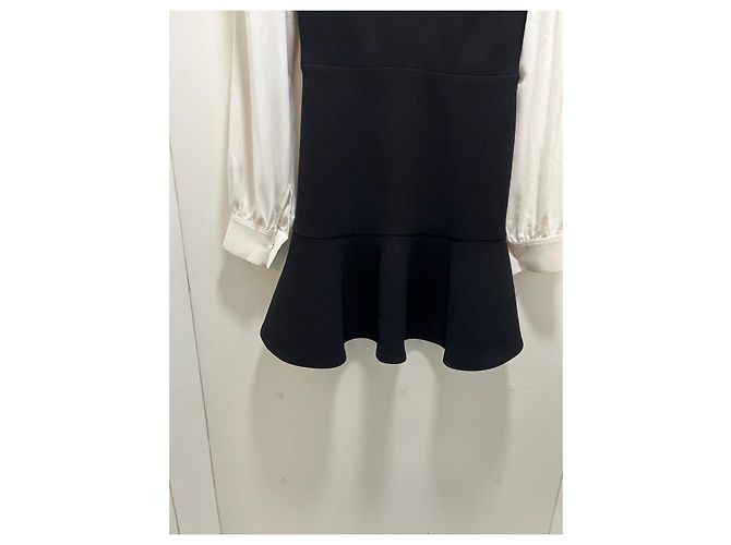 Autre Marque Glamoda Style schwarz-weißes Kleid mit Rüschen - Ansicht 5
