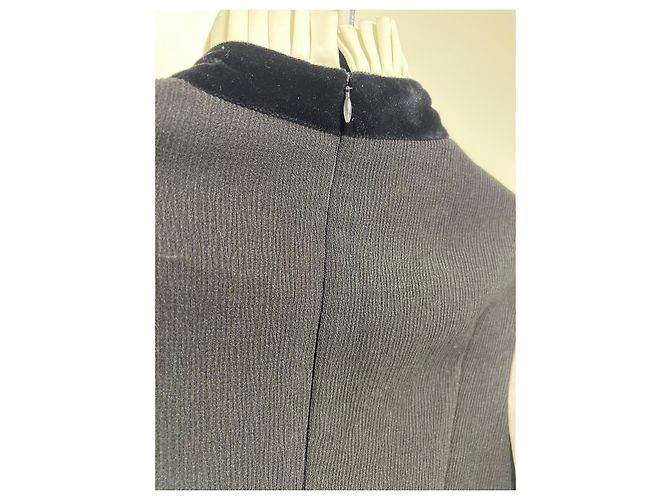 Autre Marque Glamoda Style schwarz-weißes Kleid mit Rüschen - Ansicht 8