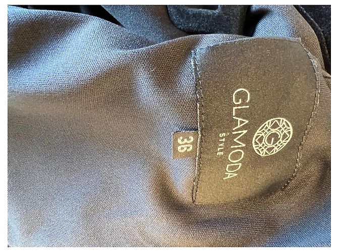 Autre Marque Glamoda Style schwarz-weißes Kleid mit Rüschen - Ansicht 9