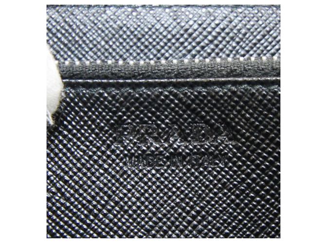 Prada Black Leather Long Wallet - view 3