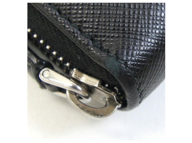 Prada Black Leather Long Wallet - view 4