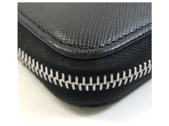 Prada Black Leather Long Wallet - view 5
