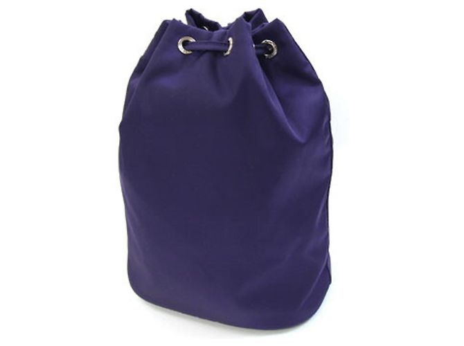 Borsetta pouch Prada in nylon e pelle viola - vista 2