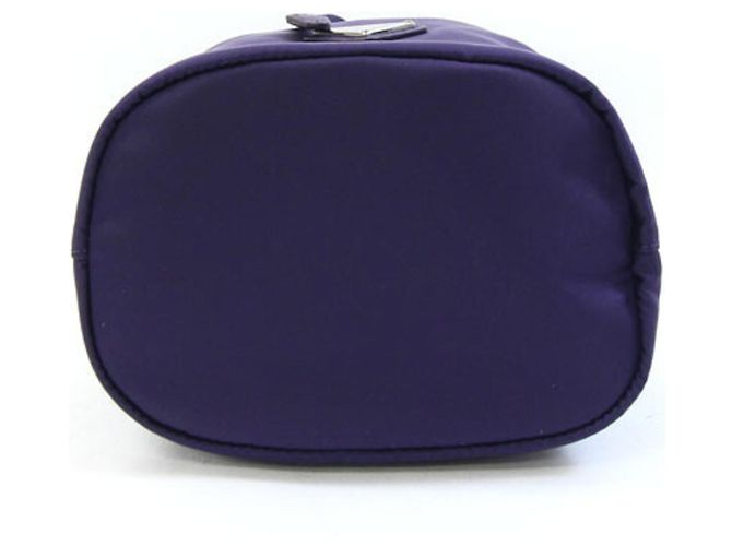 Borsetta pouch Prada in nylon e pelle viola - vista 3