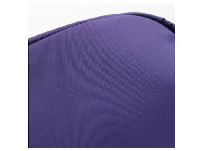 Borsetta pouch Prada in nylon e pelle viola - vista 6