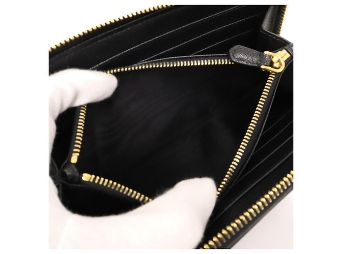 Prada Saffiano Logo Zip-Around Long Wallet - view 11