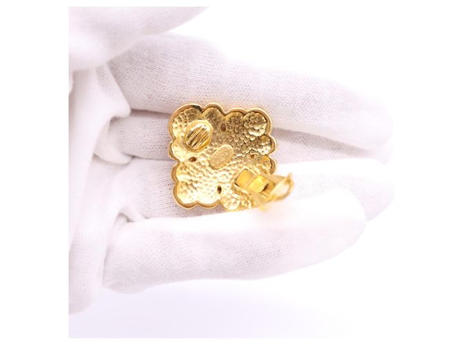 Orecchini a clip Chanel Coco Mark Gold - vista 10