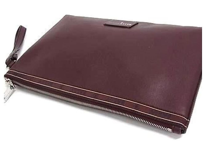 Clutch BALLY in pelle Bordeaux - vista 3