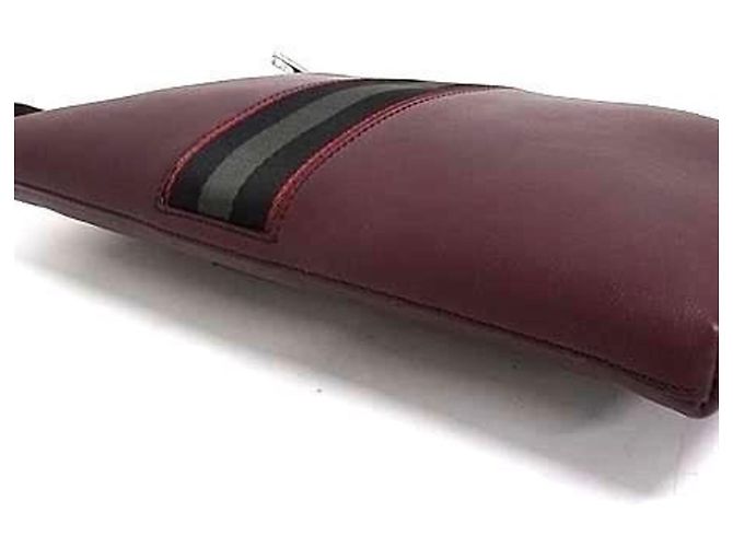 Clutch BALLY in pelle Bordeaux - vista 4