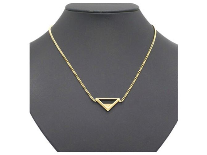 Collana con pendente in metallo dorato Prada - vista 7