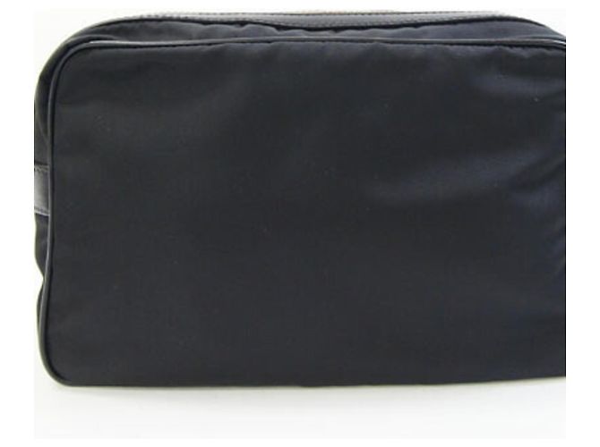 Borsa a tracolla Prada in nylon e pelle nera - vista 2