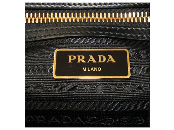 Borsa a tracolla Prada in nylon e pelle nera - vista 4