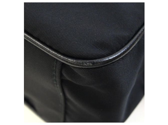 Borsa a tracolla Prada in nylon e pelle nera - vista 5