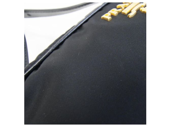 Borsa a tracolla Prada in nylon e pelle nera - vista 6