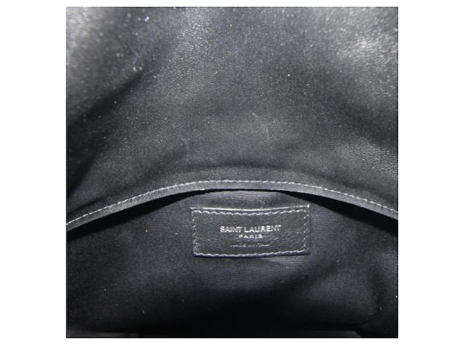 Autre Marque Borsa Saint Laurent Bias Mall in pelle nera - vista 8