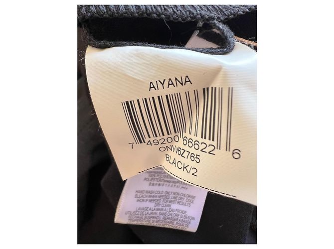 Bcbg Max Azria BCBGMAXAZRIA asymmetrisches schwarzes Plisseekleid - Ansicht 7