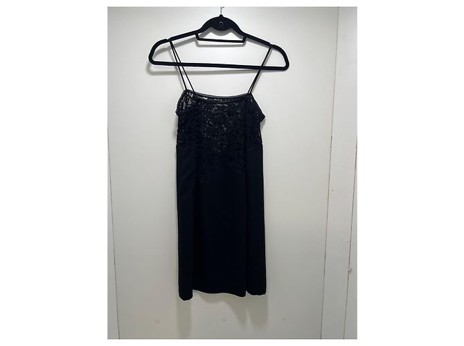 Autre Marque Jucca kurzes schwarzes Spitzenkleid - Ansicht 4