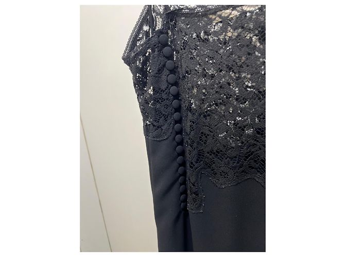 Autre Marque Jucca kurzes schwarzes Spitzenkleid - Ansicht 5