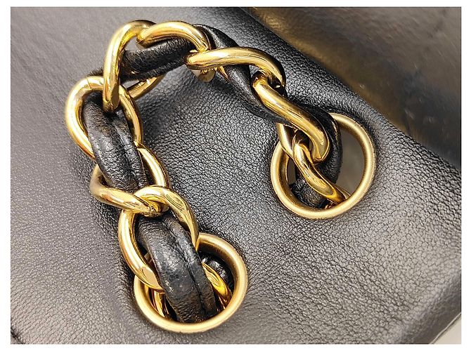 Chanel Classic Timeless Double Flap Quilted Lambskin Jumbo - vista 7