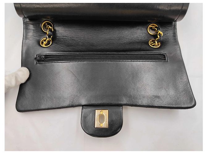 Chanel Classic Timeless Double Flap Quilted Lambskin Medium - vista 7
