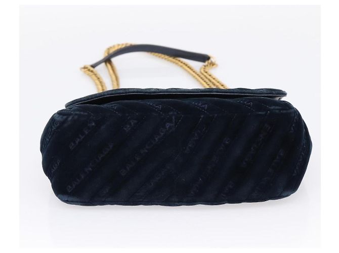 Balenciaga BB Chain Round Quilted Velvet Large - vista 5
