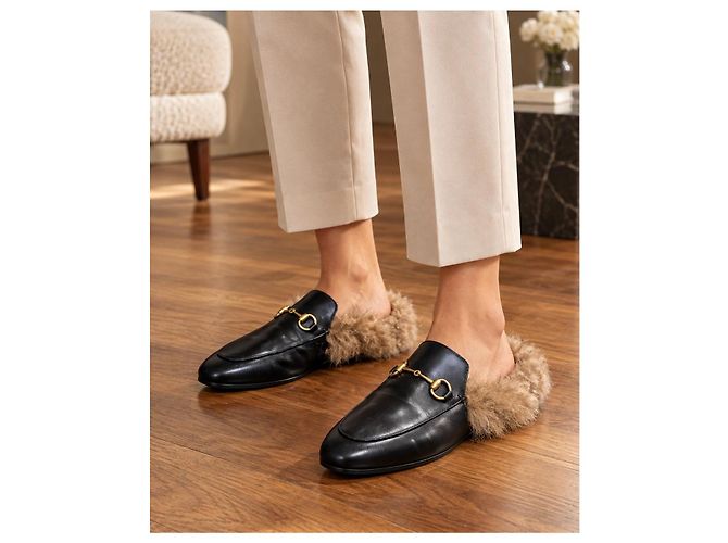 Gucci Princetown Mules foderate in pelliccia - vista 4