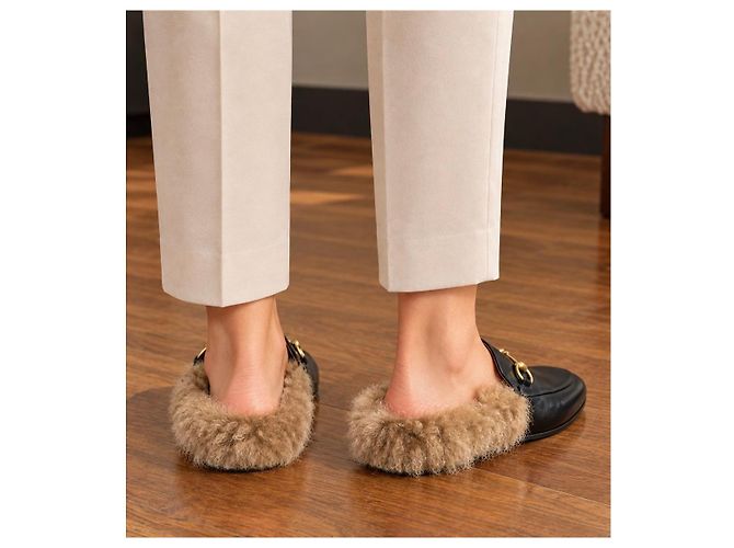 Gucci Princetown Mules foderate in pelliccia - vista 7