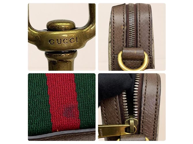 Gucci Ophidia Borsa Camera GG Supreme Canvas Marrone - vista 10