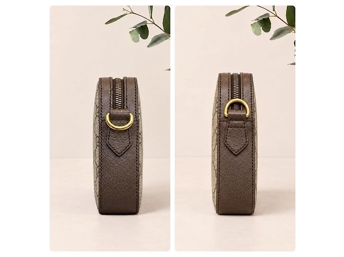 Gucci Ophidia Borsa Camera GG Supreme Canvas Marrone - vista 4