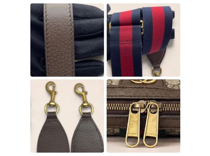 Gucci Ophidia Borsa Camera GG Supreme Canvas Marrone - vista 7