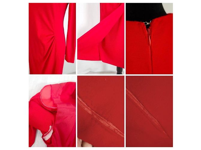 Fendi Vintage Rotes Wollkleid - Ansicht 9