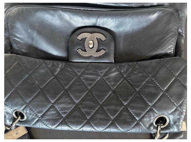 Borsa Chanel in pelle matelassé nera - vista 5