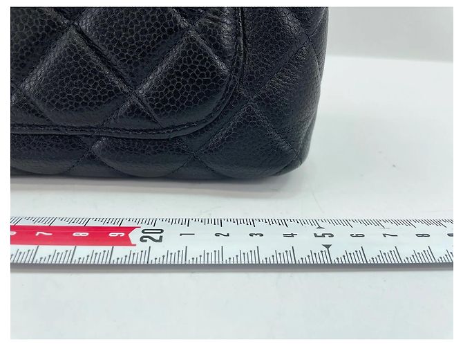 Chanel Vintage Two-Tone Kelly Top Handle Quilted Caviar Jumbo - vista 4