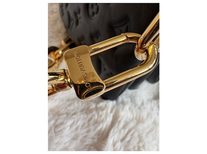 Louis Vuitton Coussin BB Borsa a Mano Pelle Nera Monogram Empreinte - vista 7