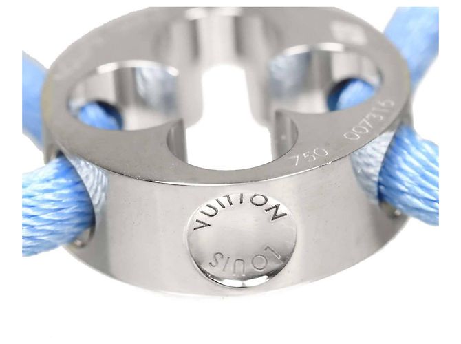 Bracciale con charm Lien Empreinte Louis Vuitton in oro bianco 18K - vista 5